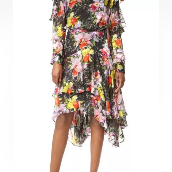 Preen by Thornton Bregazzi Floral Ruffle Dress size L - Picture 5 of 6